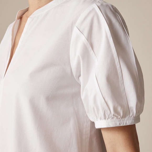 New JCREW Size M Delilah Dress in Cotton Poplin in White $148 CJ492 - Picture 4 of 8